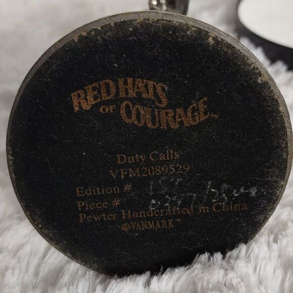Red Hats Of Courage "Duty Calls" Pewter Statue - Picture 2 of 6